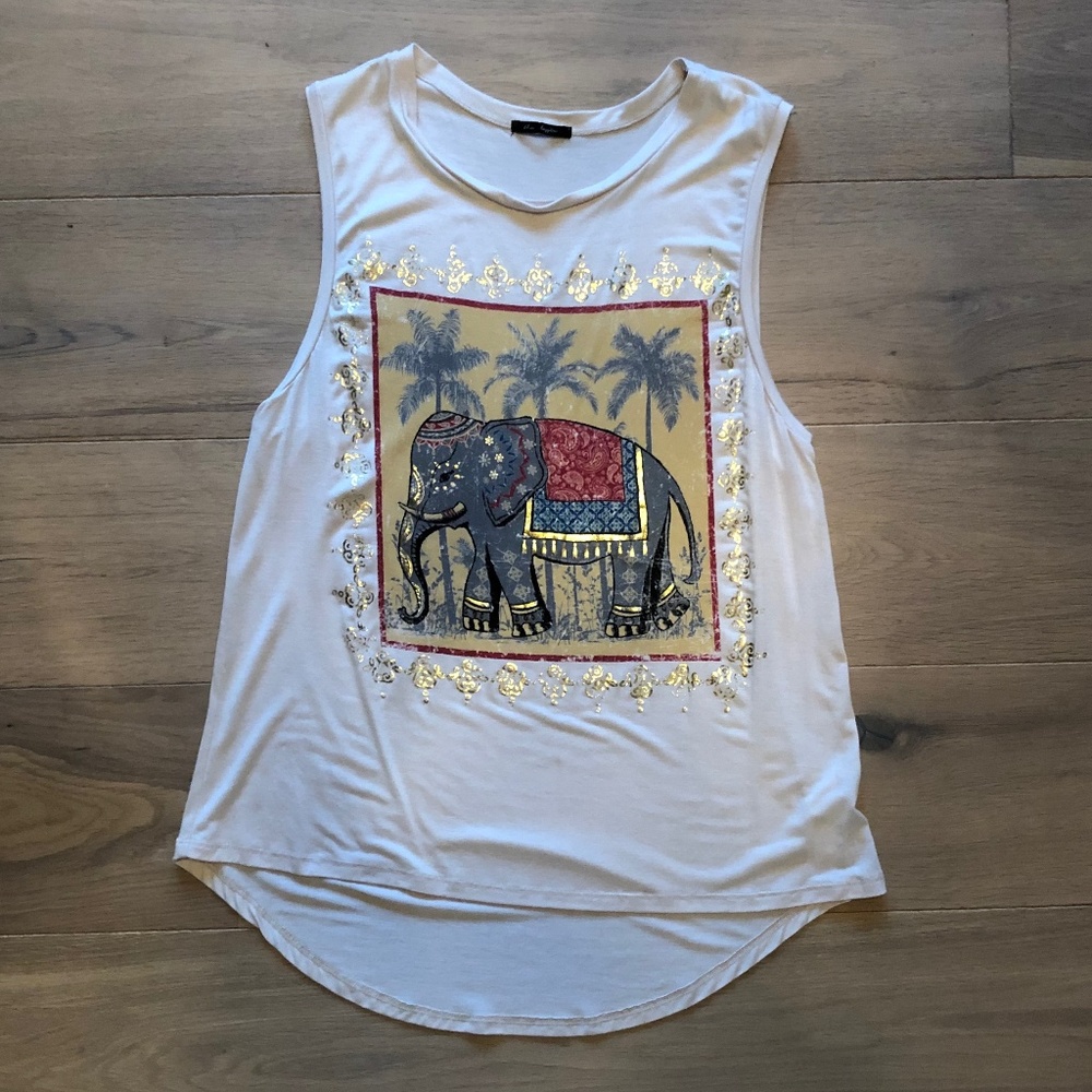 Comfy Sleeveless Elephant Shirt